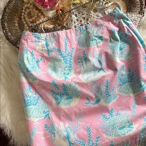 Lilly Pulitzer Under Sea Mermaid Skirt Grail Vintage Y2K White Label Pink 90’s 4